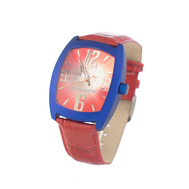 Multicolor leather dress watch-null