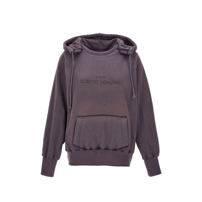 Purple cotton sweatshirt-null