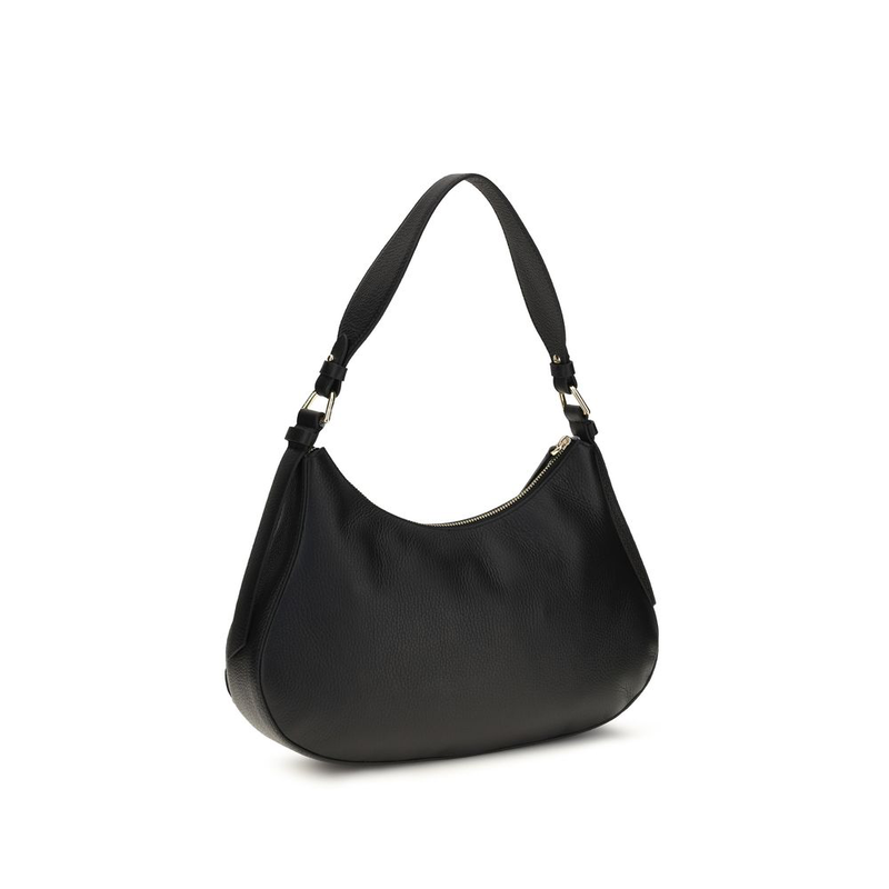 Black calf leather bos taurus shoulder bag-null