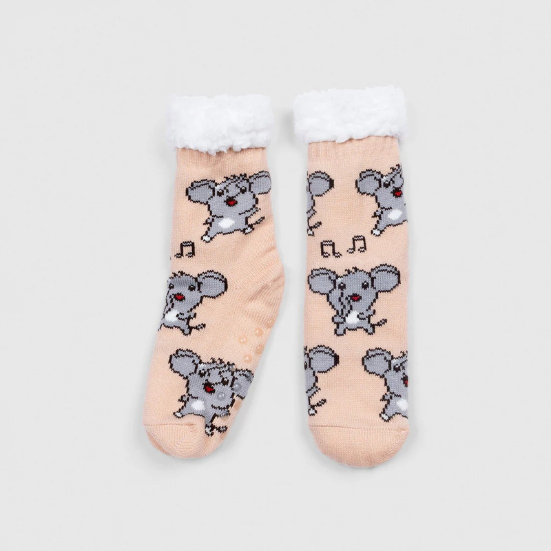 Elephant oodie sherpa socks image number null