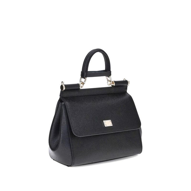Black calf leather bos taurus handbag-null