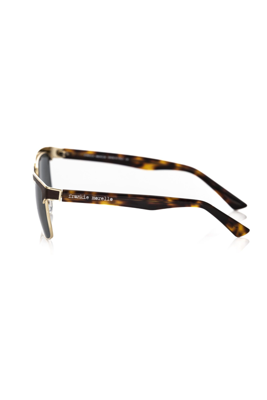 Brown metallic men's sunglass-null
