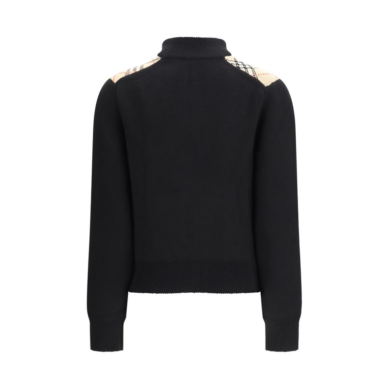 Black wool cardigan-null
