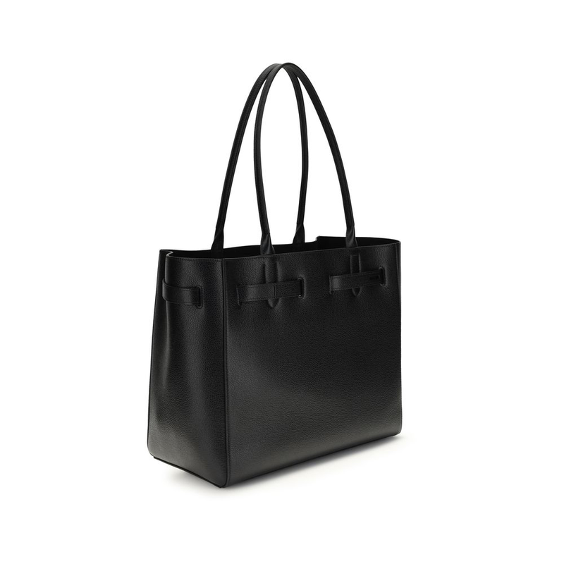 Black calf leather bos taurus shoulder bag-null