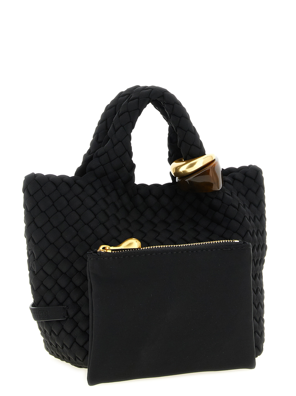 Black nylon handbag-null
