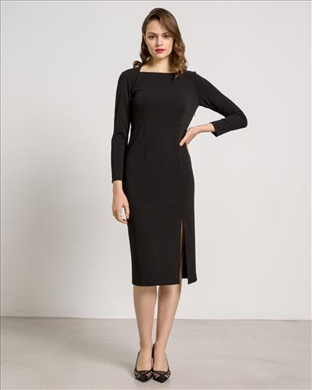 Dress midi long sleeve-null