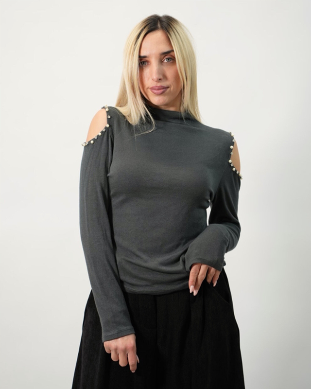 Top with studds cut offs 60318-null