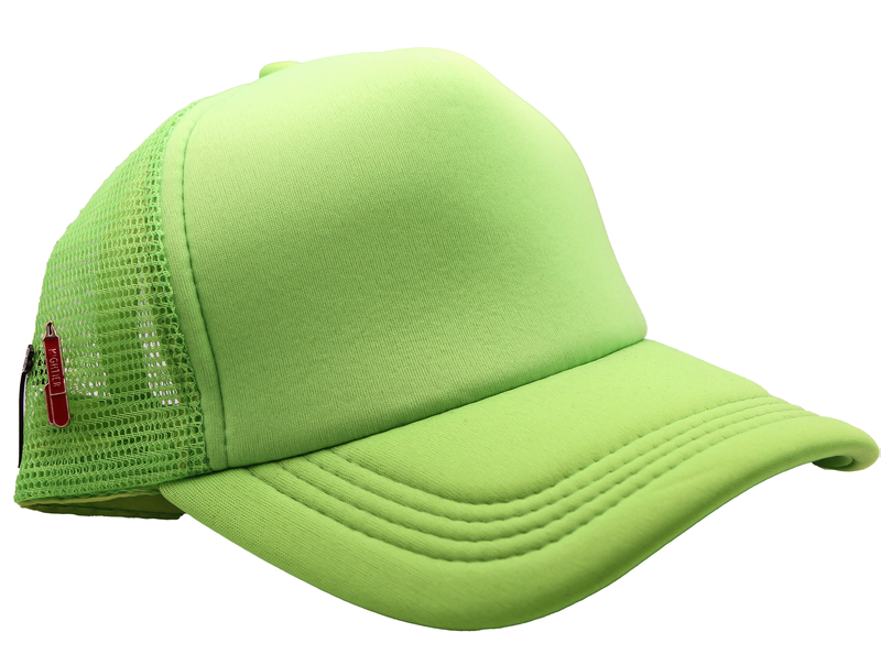 Street style neon green hat-null