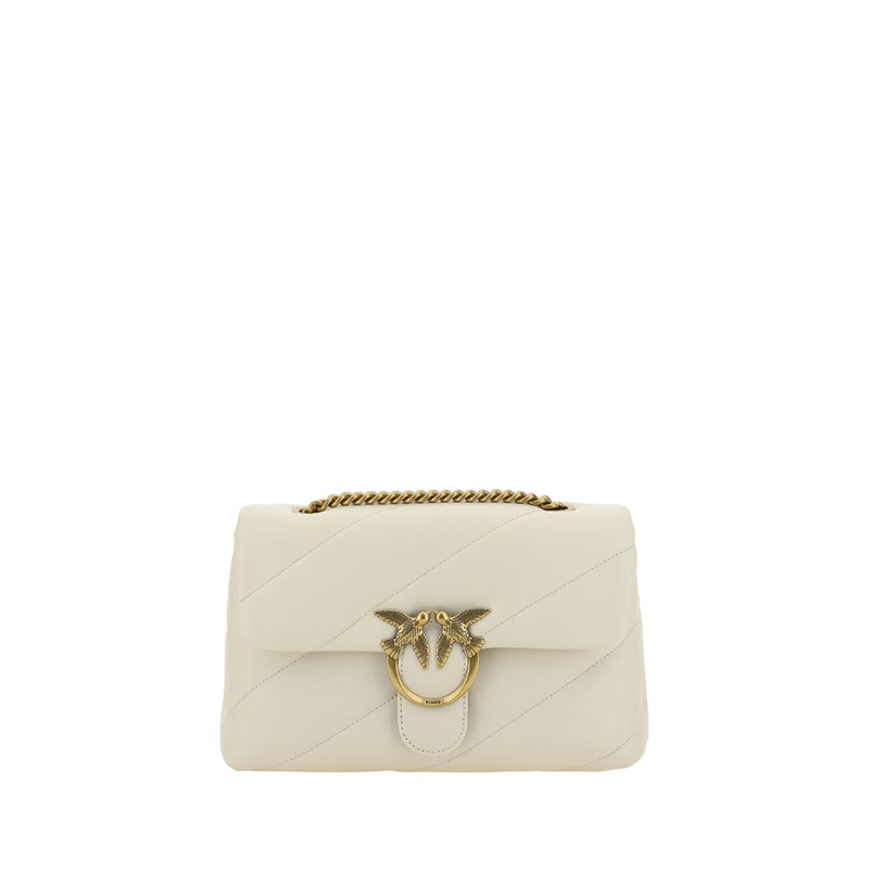 White calf leather bos taurus shoulder bag-null