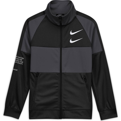 Boys swoosh jacket, Black / Anthracite, medium