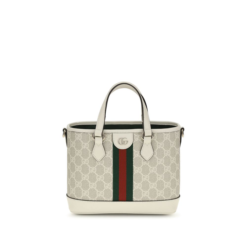 White fabric shoulder bag-null