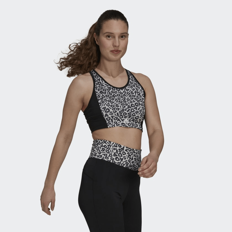 Product image: Adidas farm rio aeroready 3-stripes print sports crop top gs6339-null