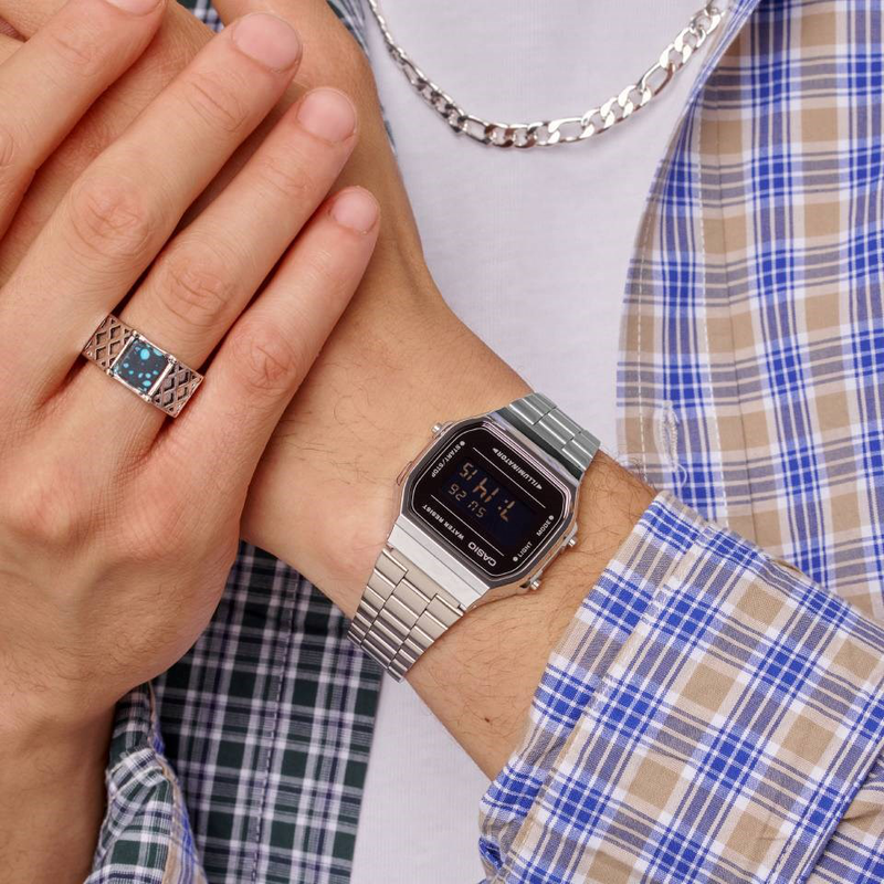 Casio vintage a168wem-1ef retro mirror watch-null