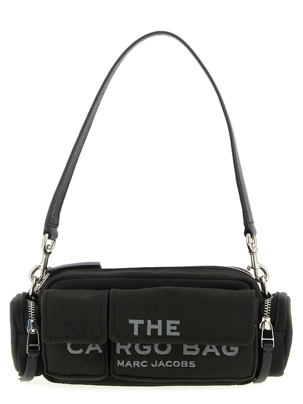 Black cotton shoulder bag-null