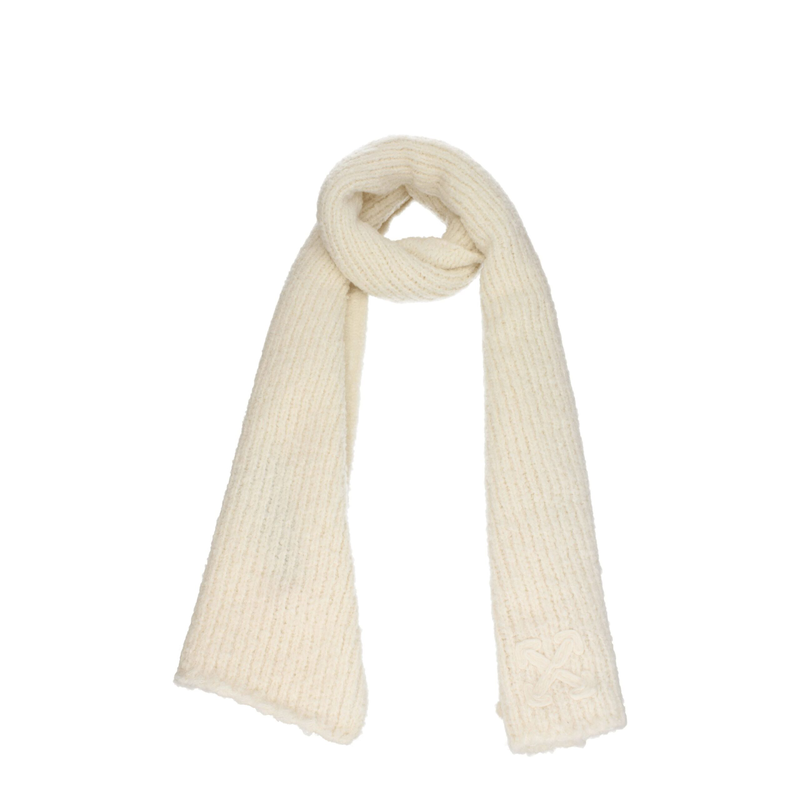 Beige wool scarf-null