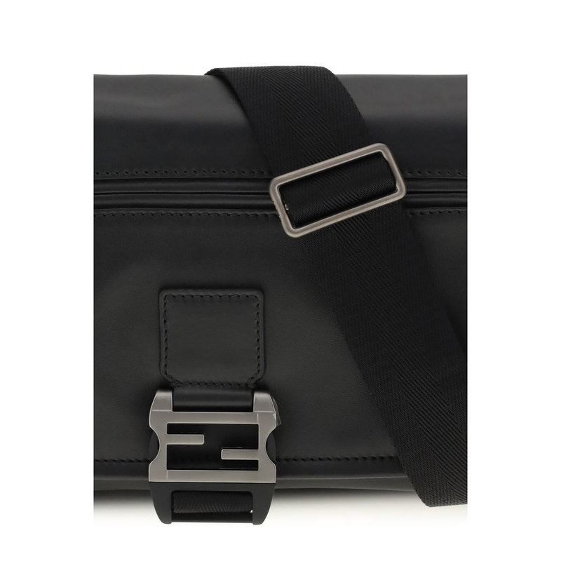Black calf leather bos taurus shoulder bag-null