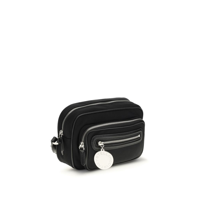 Black polyamide shoulder bag-null
