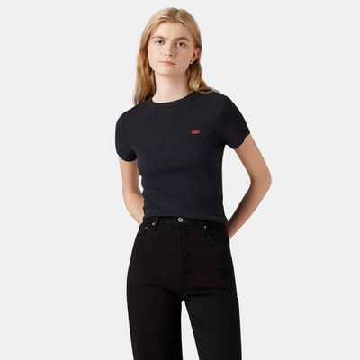 Essential sporty tee, Black, medium