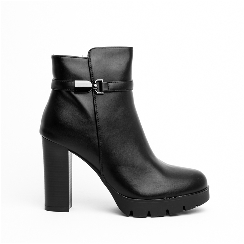 Miss belgini block high heel ankle boots-null