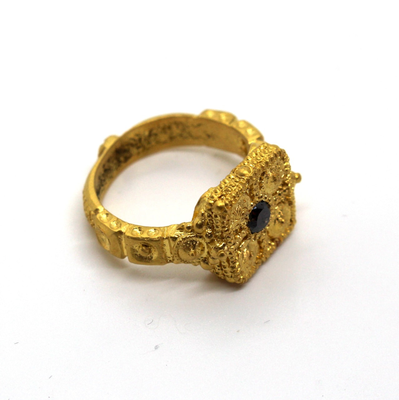 Ring pure gold 24ct with salt and pepper diamond - 'all that is' collection 1017, , medium