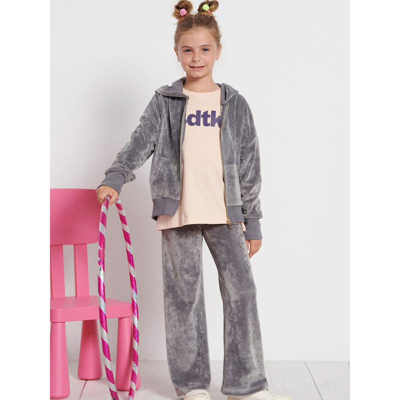 Bdtk kids velvet joggers for girls `lux` 00917-null