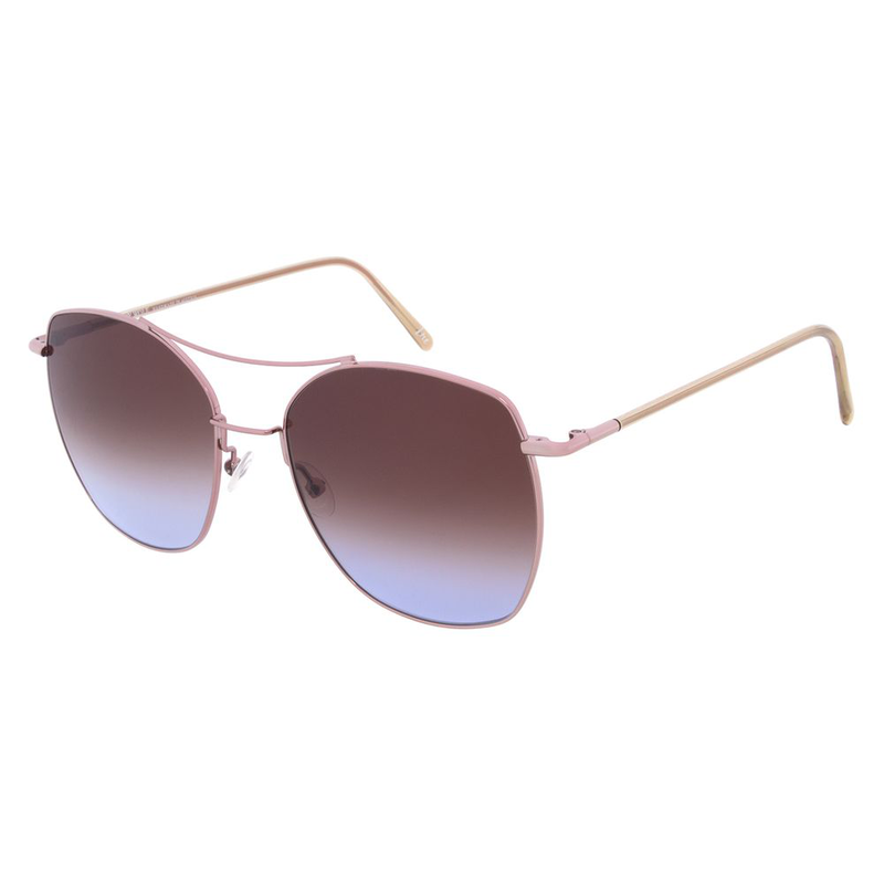 Rose gold metal sunglasses-null