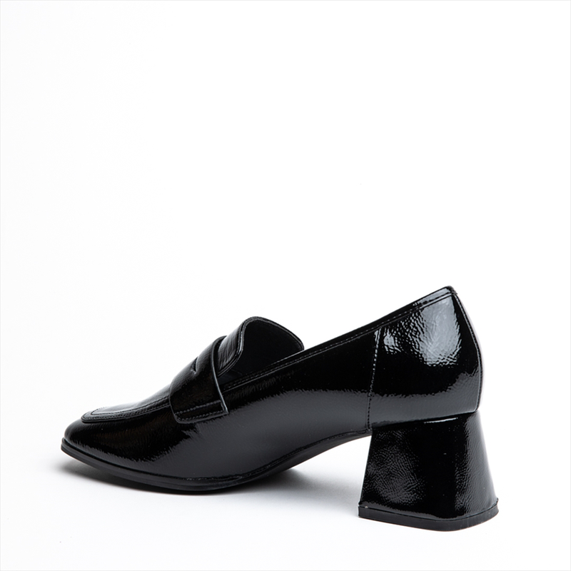 Miss belgini slip on low heeled loafer patent pumps-null