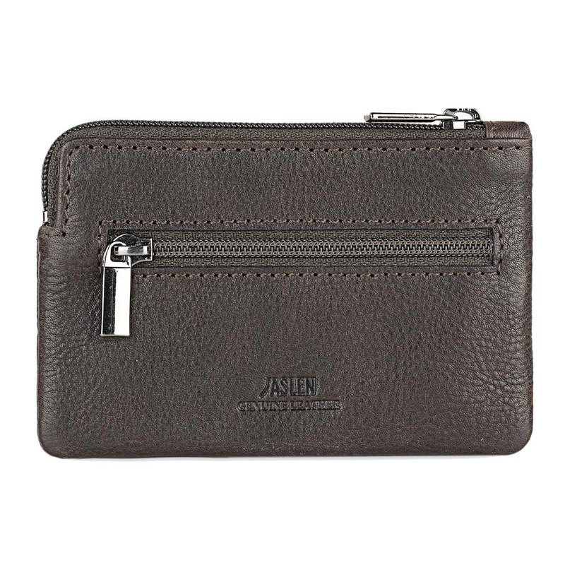 Product image: Πορτοφόλι με μπρελόκ ανδρικό jaslen δερμάτινο καφέ 204202-02-null
