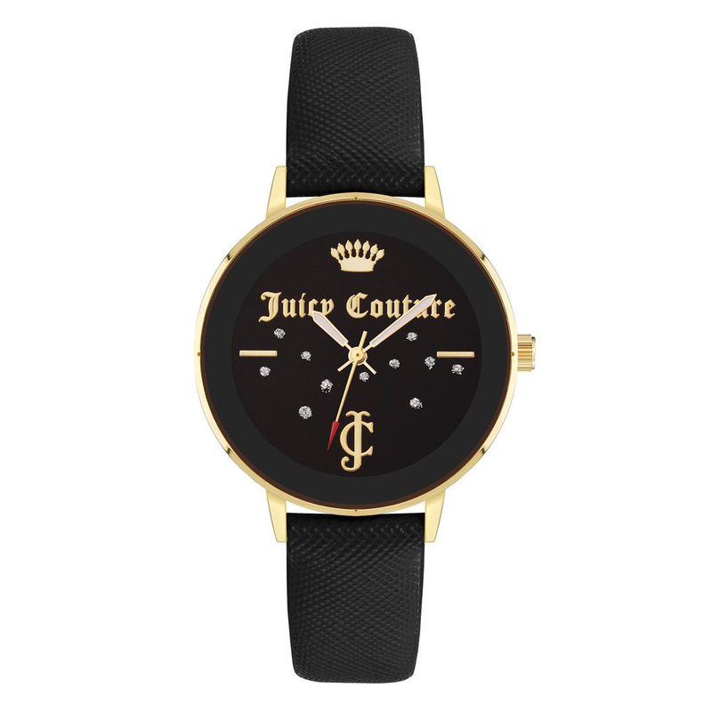 Black plastic dress watch-null