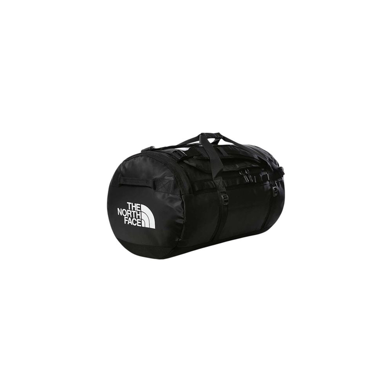 Black recycled polyester duffel bag-null