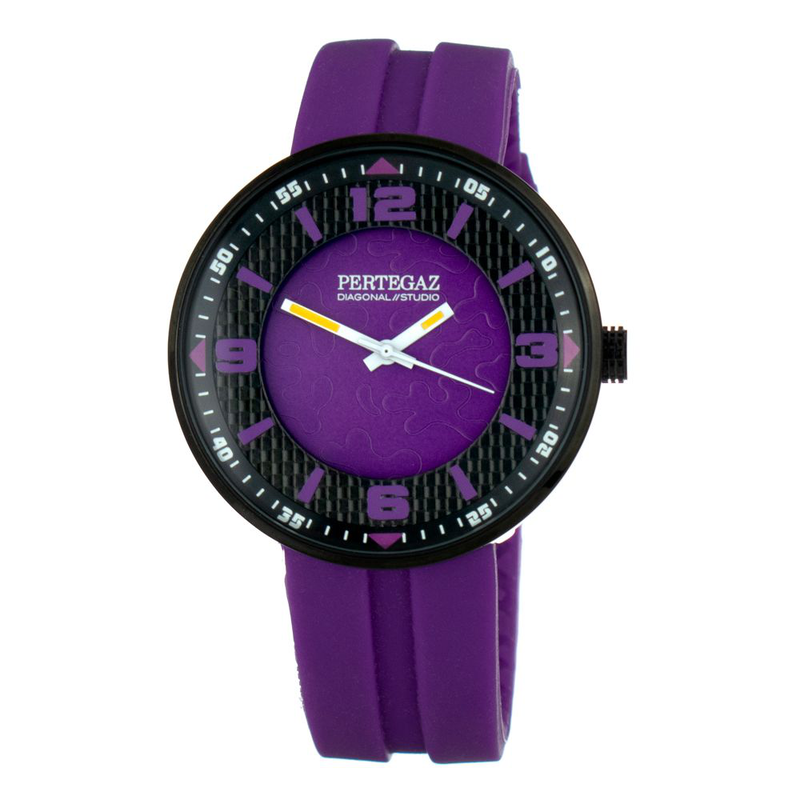 Purple rubber bracelet watch-null