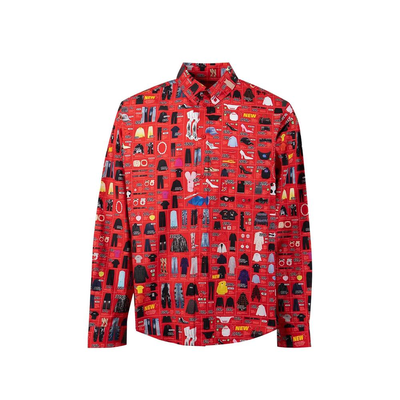 Multicolor cotton pattern shirt, Multicolor, medium