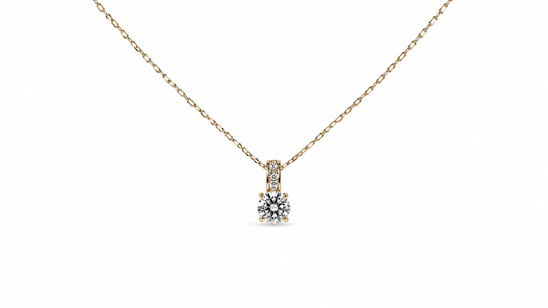 Sparkling crystal pendant necklace-null