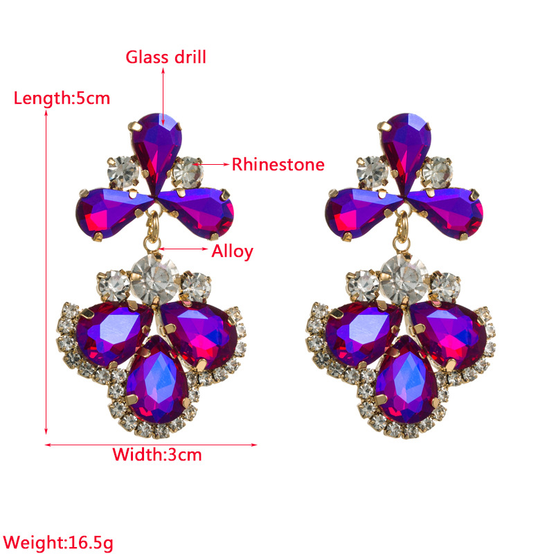 Glass crystal earrings blue image number null