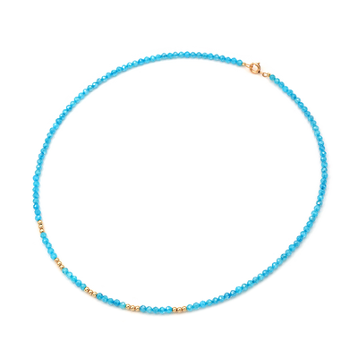 Agate necklace, Light Blue, medium
