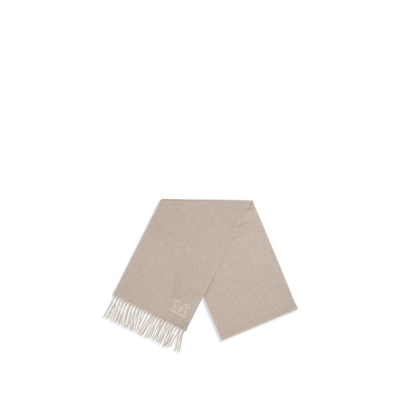Beige cashmere scarf-null