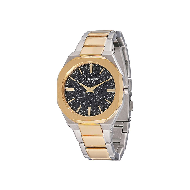 Gold stainless steel dress watch-null