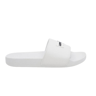 Levis june batwing patch s women slides white 235643-794-51, White, medium