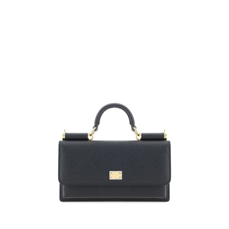 Black calf leather bos taurus shoulder bag-null