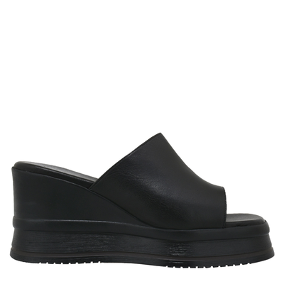 Tsakiris mallas γυναικείο mule, Black Δερμα, medium