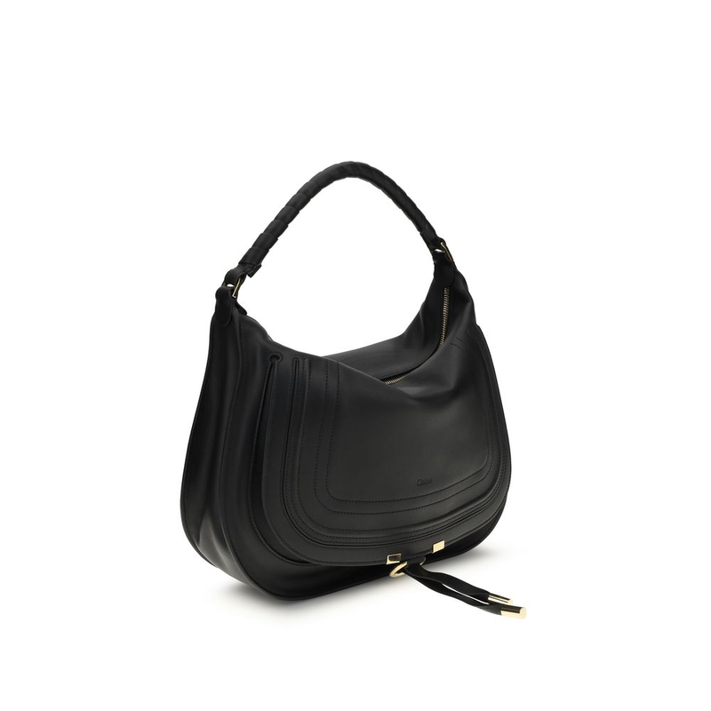 Black calf leather bos taurus shoulder bag-null