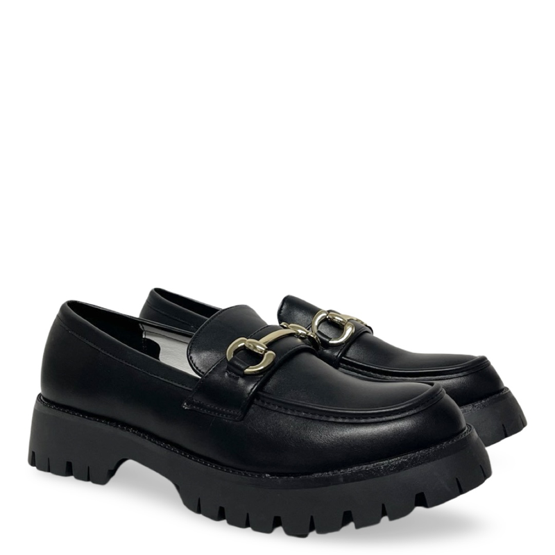 Matte loafers with buckle-null