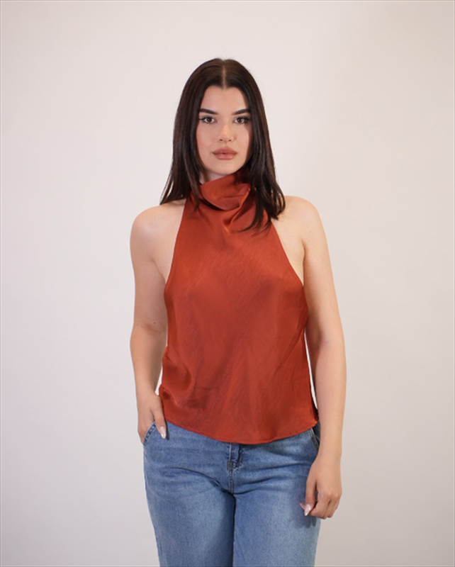 Satin halter top 20256-null
