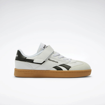 Reebok unisex smash edge elastic & top strap, White/black, medium
