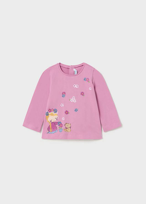 Σετ 2 μπλουζες και 1 κολαν σταμπωτο, Pink Fuchsia, medium