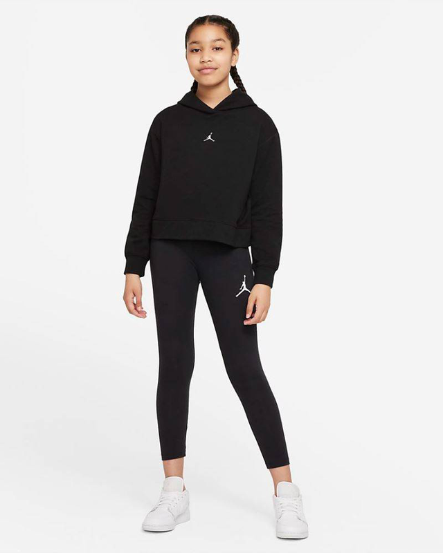 Girls jumpman cropped hoodie image number null
