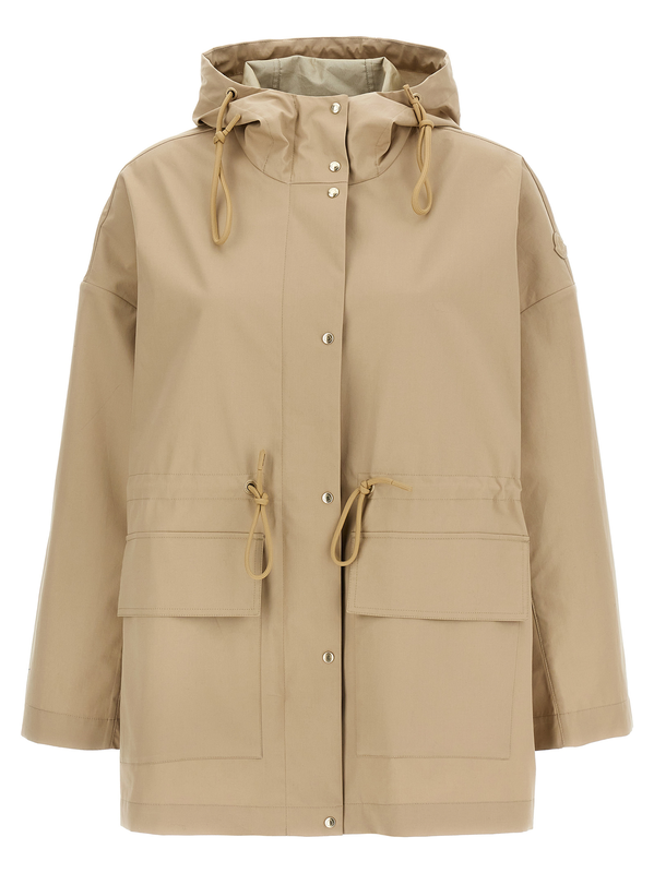 Beige cotton parka-null