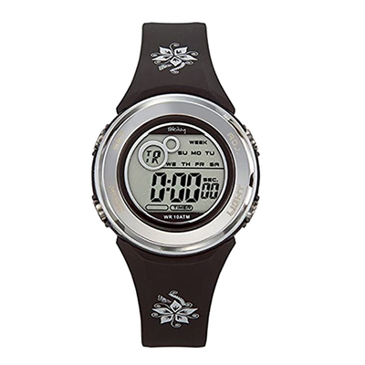 Watch tekday kids digital black plastic day date sport watch
