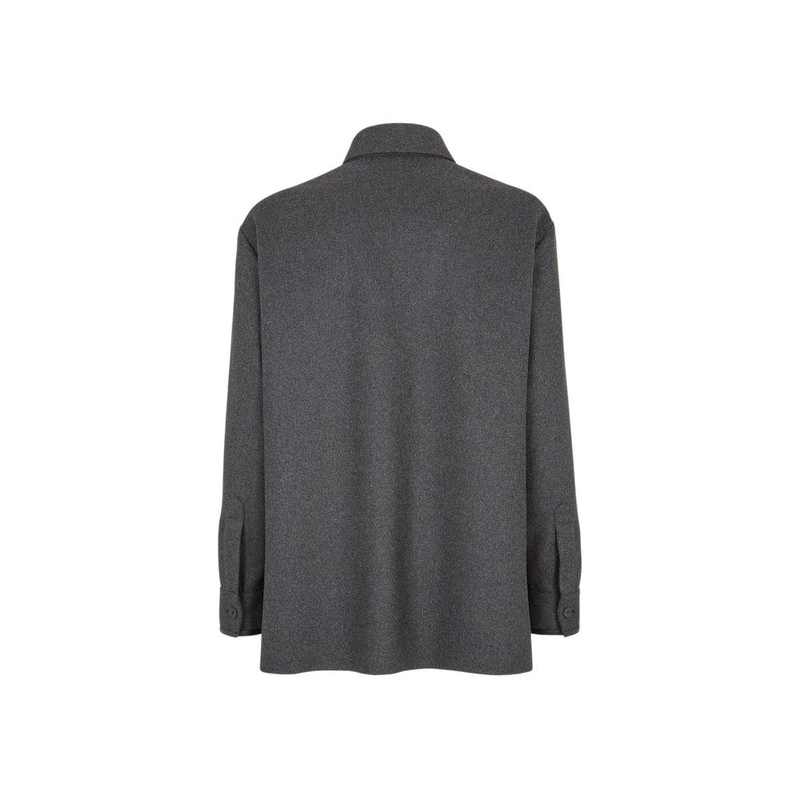 Gray cashmere coat-null