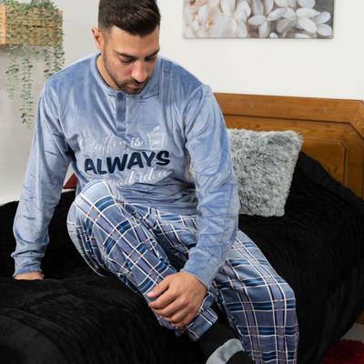 Mens velvet pyjama #q2733